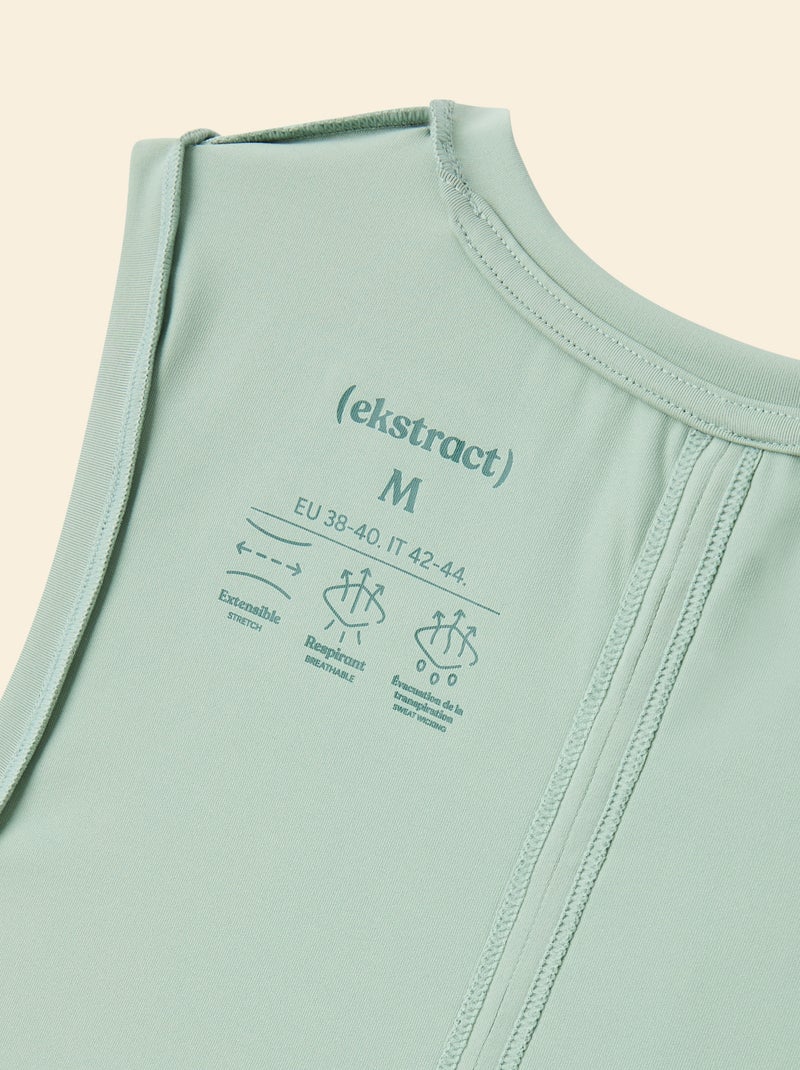 Sporttop met ingewerkte cups - (ekstract) Groen - Kiabi