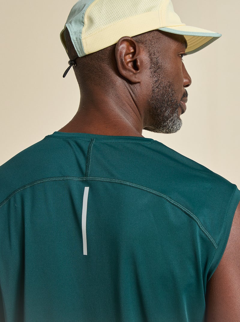 Sporttop met mesh aan de zijkanten - (ekstract) Groen - Kiabi