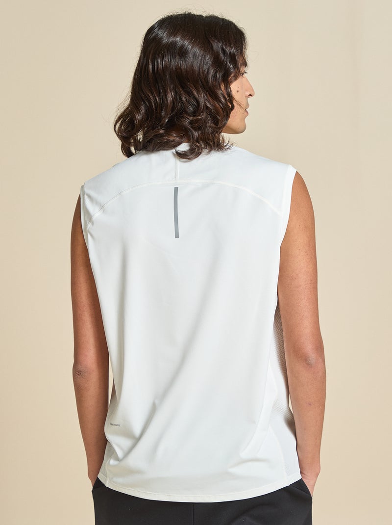 Sporttop met mesh aan de zijkanten - (ekstract) Wit - Kiabi