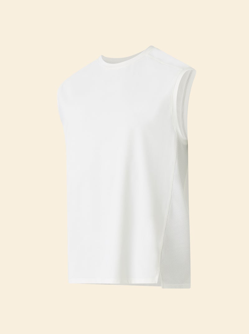 Sporttop met mesh aan de zijkanten - (ekstract) Wit - Kiabi