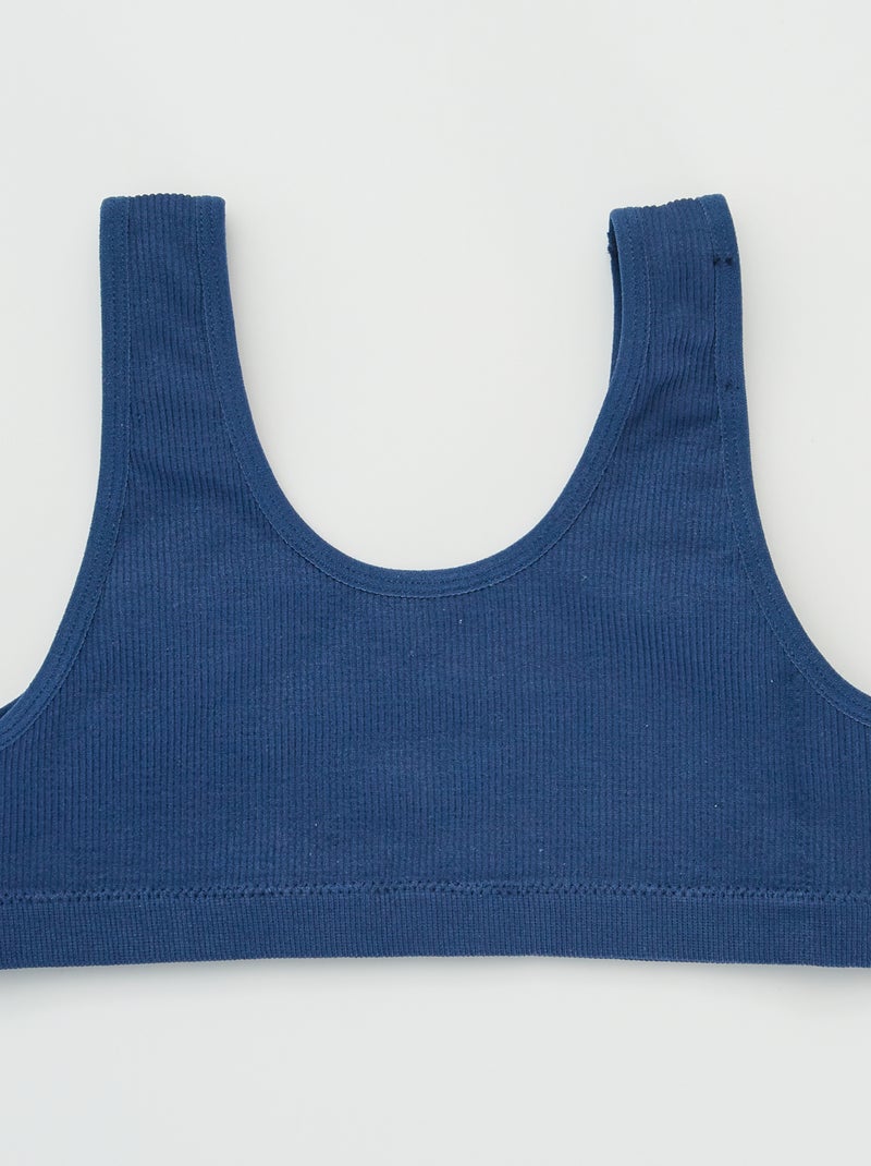 Sporttop van ribstof 'Petit Beguin' BLAUW - Kiabi