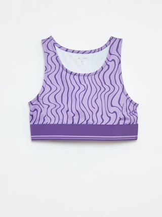 Sporttop van stretchstof