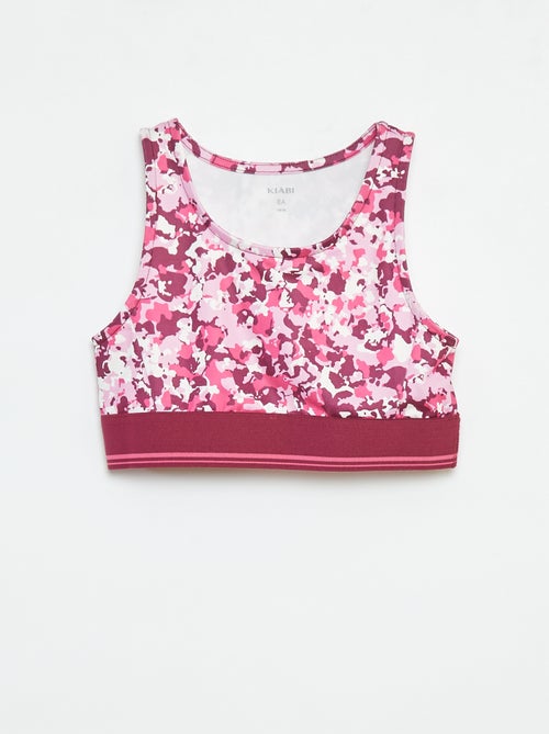 Sporttop van stretchstof - Kiabi