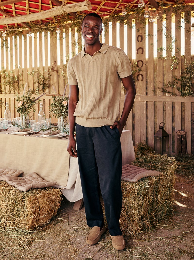 Sporttraining met elastische tailleband Blauw - Kiabi