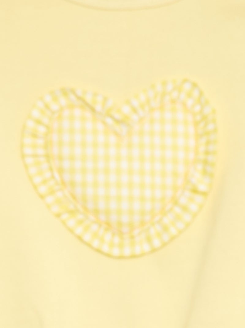 Sporttraining set van sweater + broek Geel - Kiabi