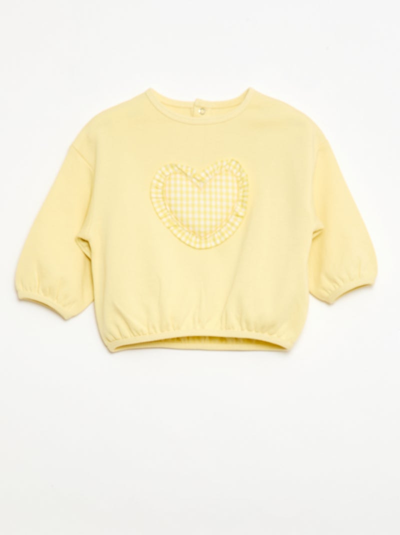 Sporttraining set van sweater + broek Geel - Kiabi