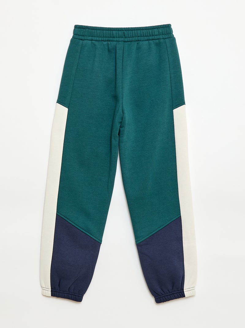 Sporttraining van color block-sweatstof Groen - Kiabi