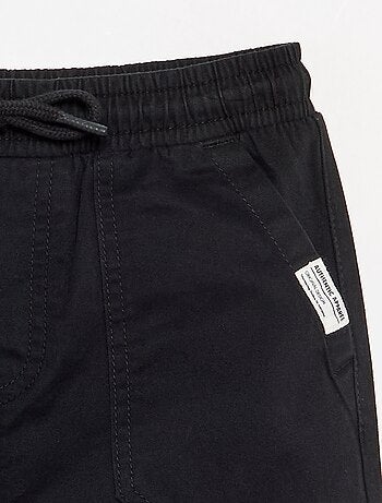 Joggerbroek van twill - comfortabele pasvorm