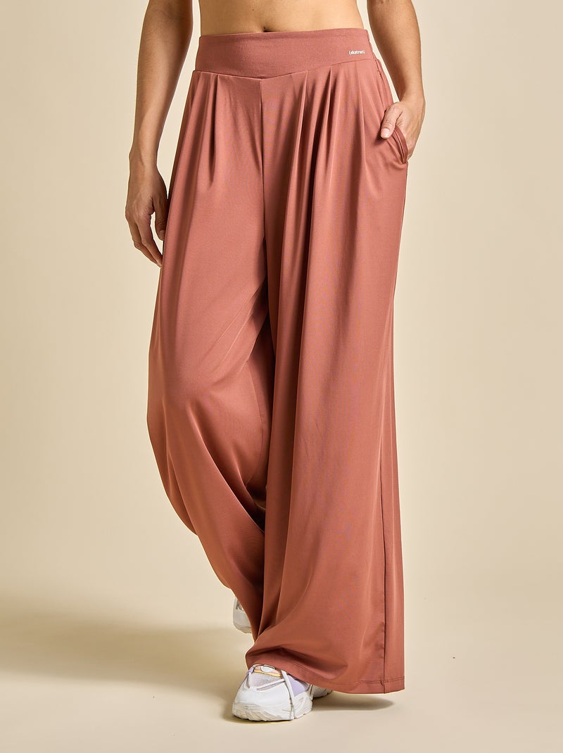 Sporttrainingbroek met wijde pasvorm - (ekstract) Bruin - Kiabi