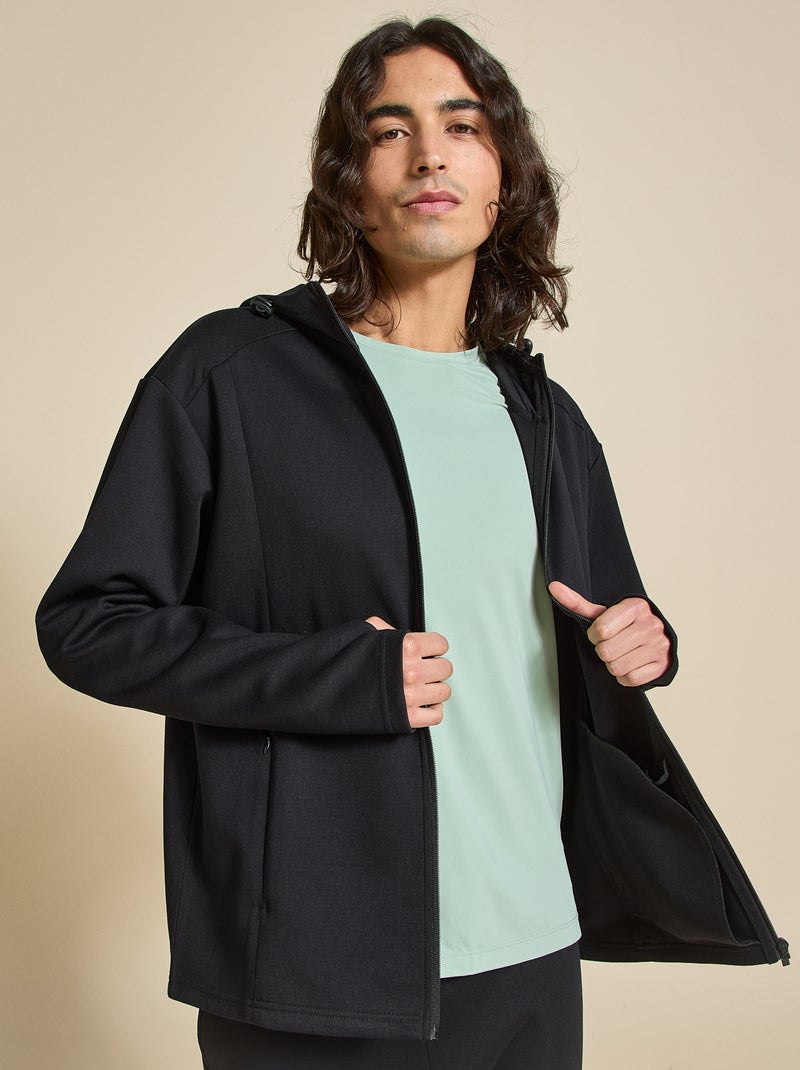 Sportvest met capuchon - (ekstract) Zwart - Kiabi