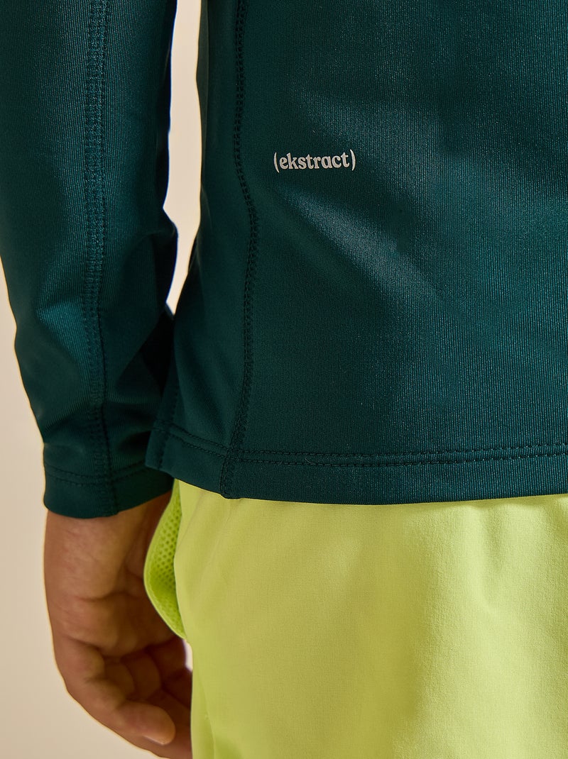 Sportvest met opstaande kraag en rits - (ekstract) Groen - Kiabi