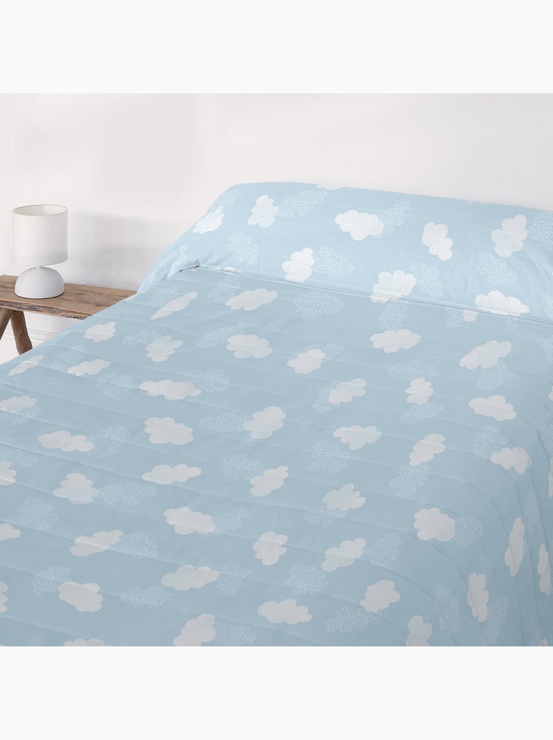 Sprei Clouds "Happyfriday" Blauw - Kiabi