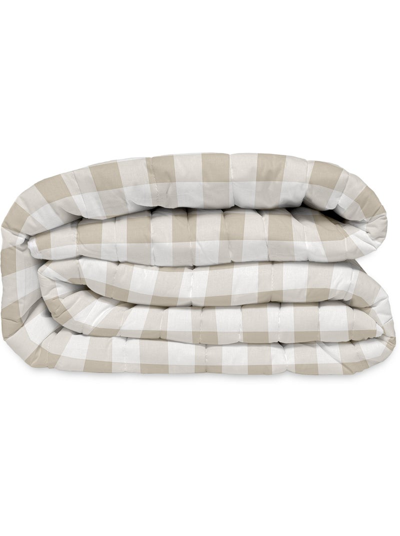 Sprei Vichy "Happyfriday" Beige - Kiabi