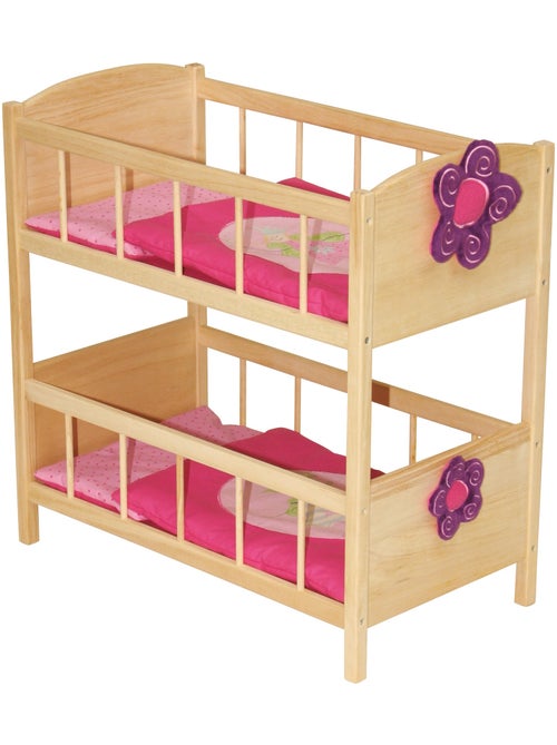 Stapelbed voor poppen, tweeling, met beddengoed 'Happy Fee' ROBA - Kiabi Stapelbed voor poppen, tweeling, met beddengoed 'Happy Fee' ROBA - Kiabi