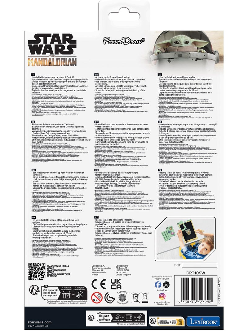 Star wars 11'' meerkleurig e-ink teken- en leertablet met sjablonen N.v.t. - Kiabi
