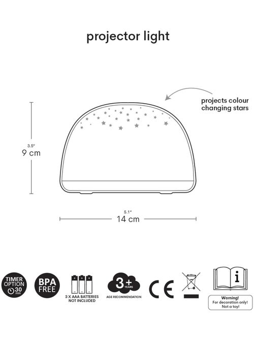 Sterrenprojector nachtlampje - Kiabi