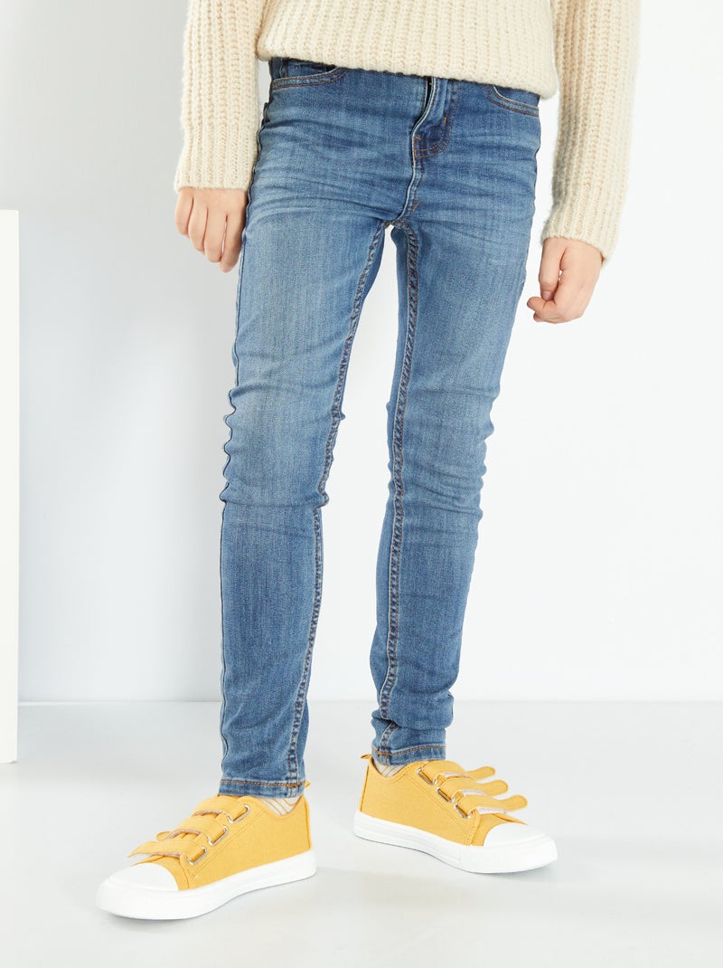 Stevige skinny stretchjeans BLAUW - Kiabi
