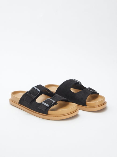 Stevige slippers met dubbel riempje - Kiabi