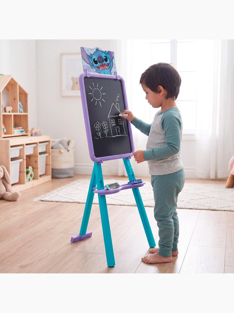 Stitch 2-in-1 dubbelzijdig krijtbord met standaard +3 jaar N.v.t. - Kiabi