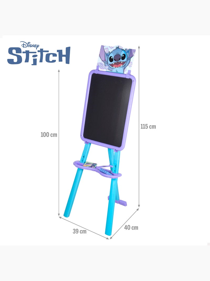 Stitch 2-in-1 dubbelzijdig krijtbord met standaard +3 jaar N.v.t. - Kiabi