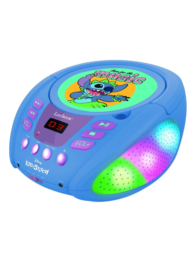 Stitch bluetooth® cd player met verlichting Blauw - Kiabi