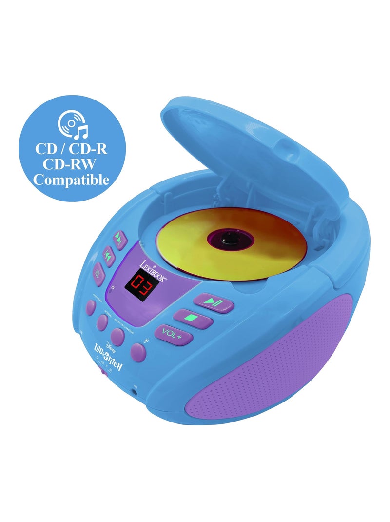 Stitch bluetooth® cd player met verlichting Blauw - Kiabi