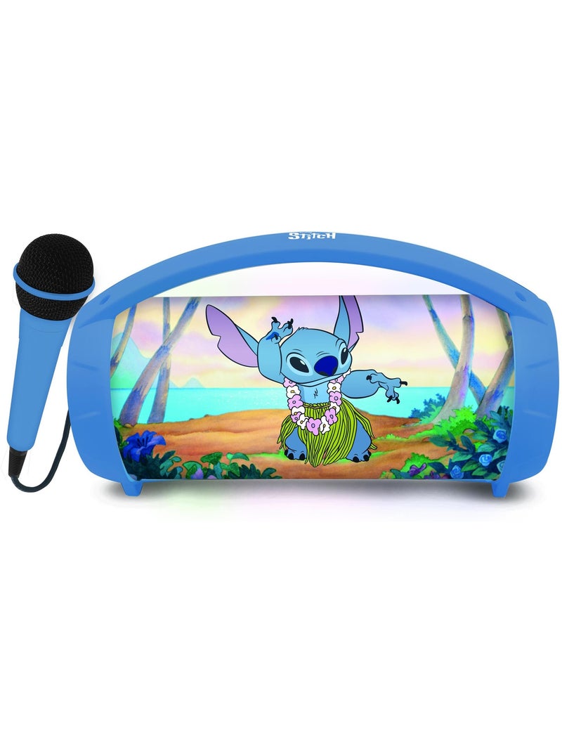 Stitch bluetooth® lichtluidspreker met microfoon Blauw - Kiabi