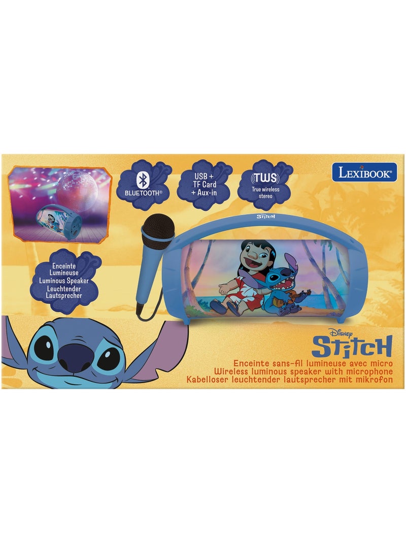 Stitch bluetooth® lichtluidspreker met microfoon Blauw - Kiabi