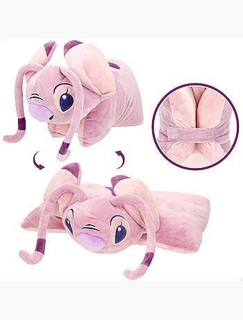 Stitch coussin 2 en 1 coussin ange doux et velouté en peluche