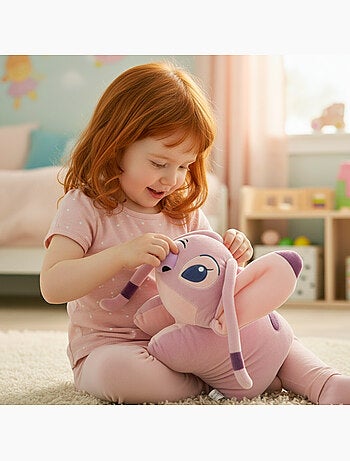 Stitch coussin 2 en 1 coussin ange doux et velouté en peluche