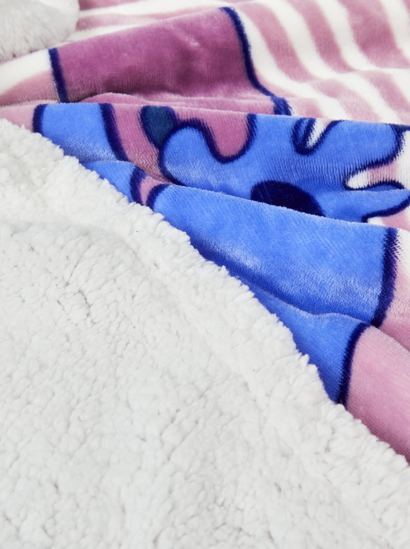 'Stitch'-deken met schapenvacht effect ROSE - Kiabi