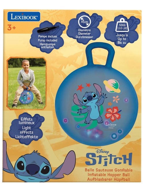 Stitch elektronische opblaasbare skippybal 18' / 45cm - Kiabi Stitch elektronische opblaasbare skippybal 18' / 45cm - Kiabi
