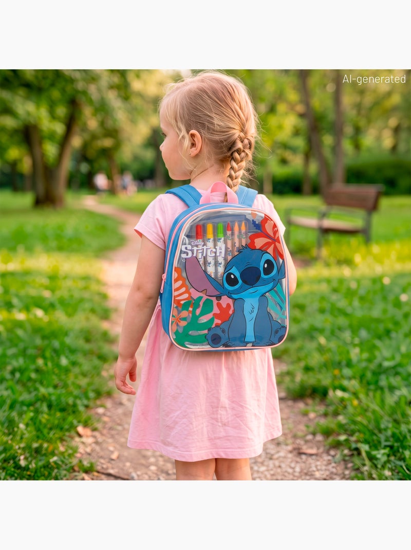 Stitch mega tekenset met rugzak, 80 stukken N.v.t. - Kiabi