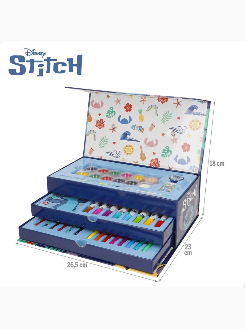 Stitch set tekenpakket in kofferformaat, 50 stuks N.v.t. - Kiabi