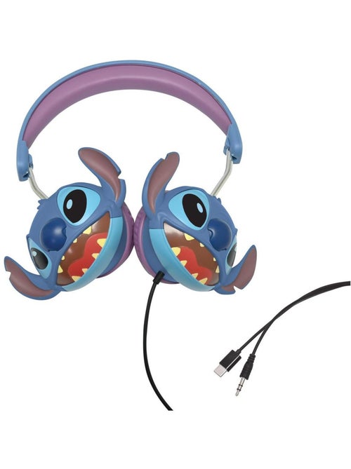 Stitch stereo bedrade opvouwbare koptelefoon met veilige volumebeperking - Kiabi Stitch stereo bedrade opvouwbare koptelefoon met veilige volumebeperking - Kiabi