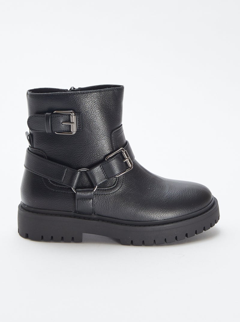 Stoere boots Zwart - Kiabi