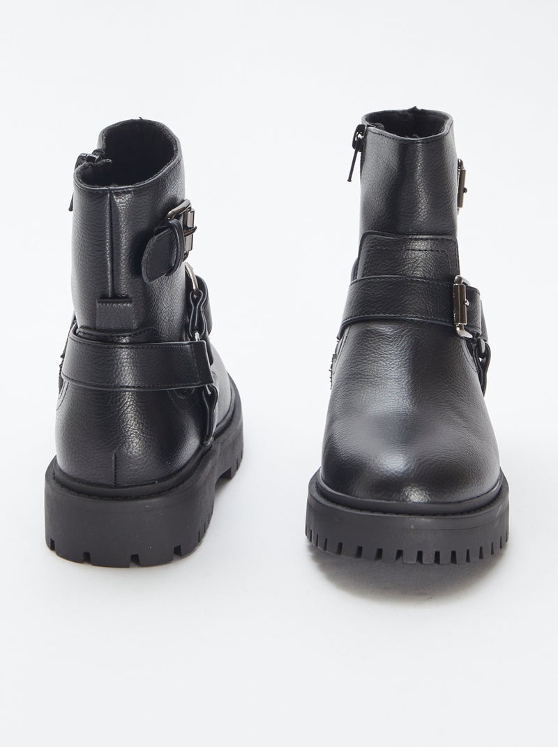 Stoere boots Zwart - Kiabi