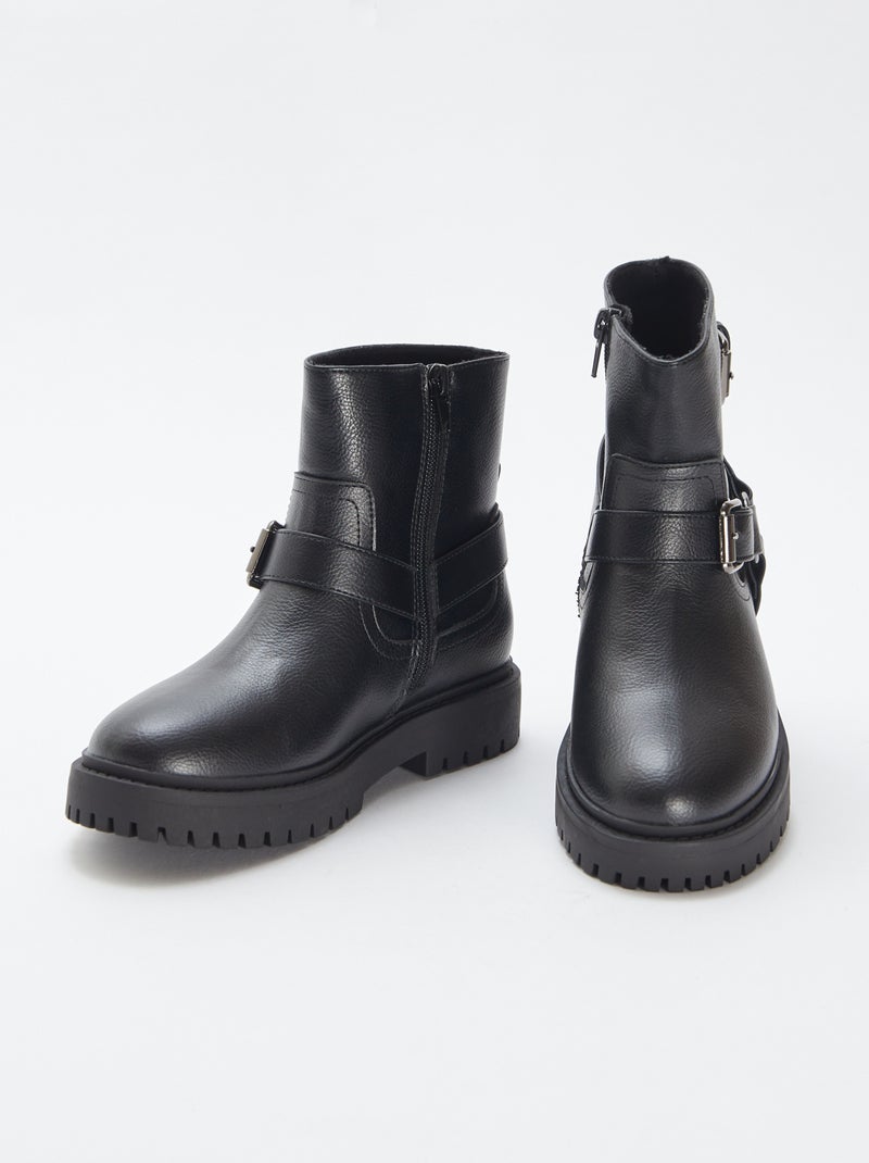 Stoere boots Zwart - Kiabi