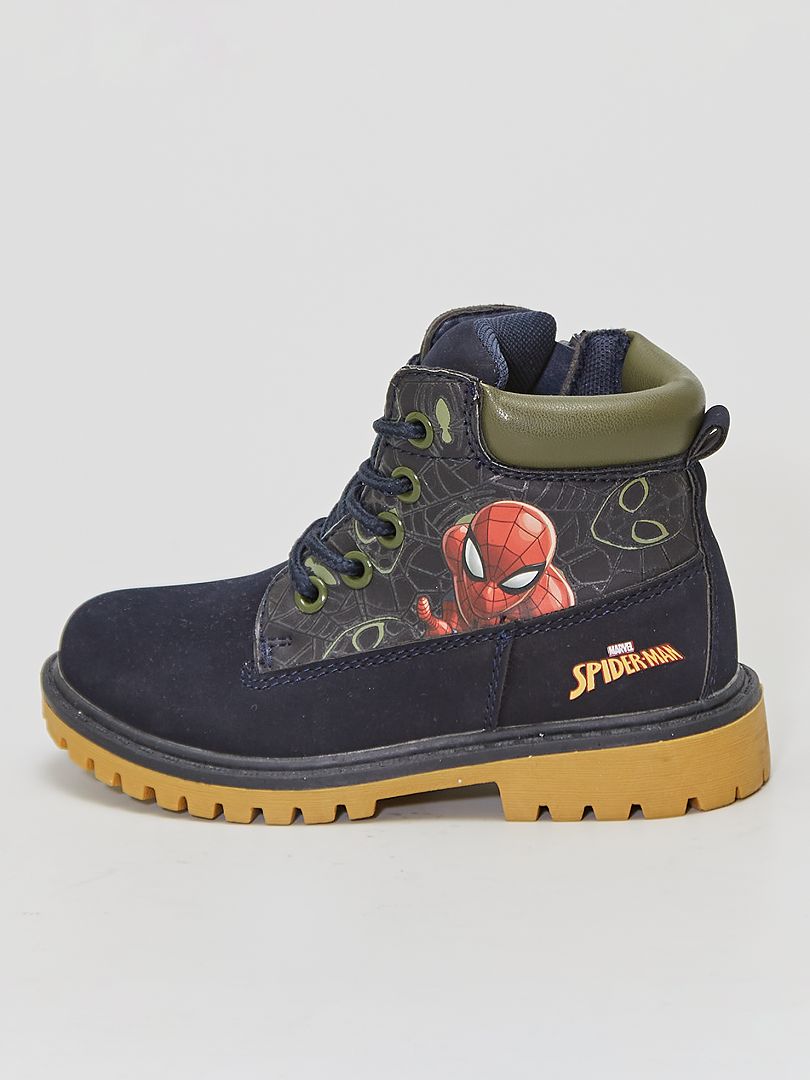 Stoere Spider-Man-boots marineblauw - Kiabi