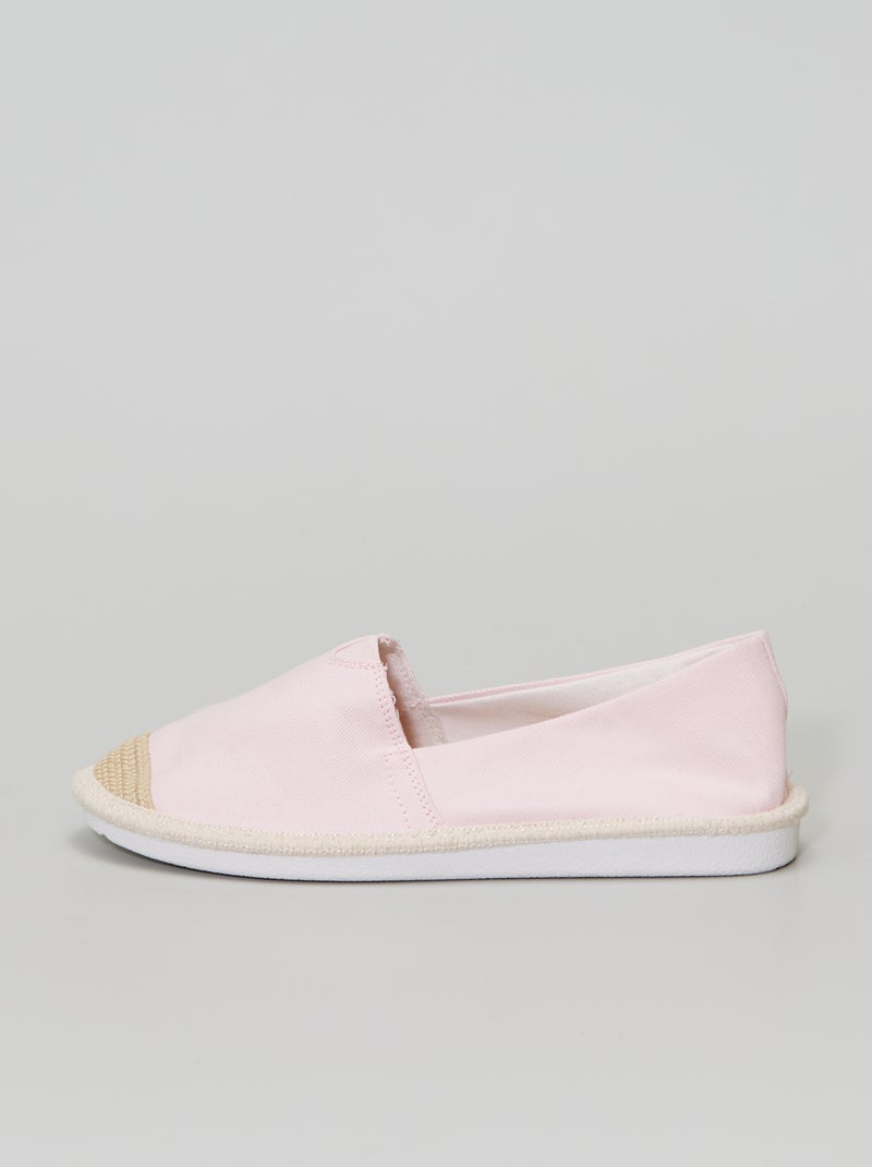 Stoffen espadrilles roze - Kiabi