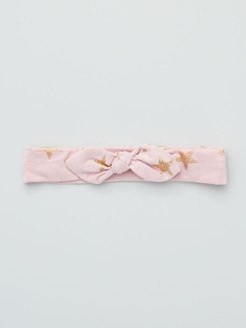 Stoffen haarband met print roze - Kiabi