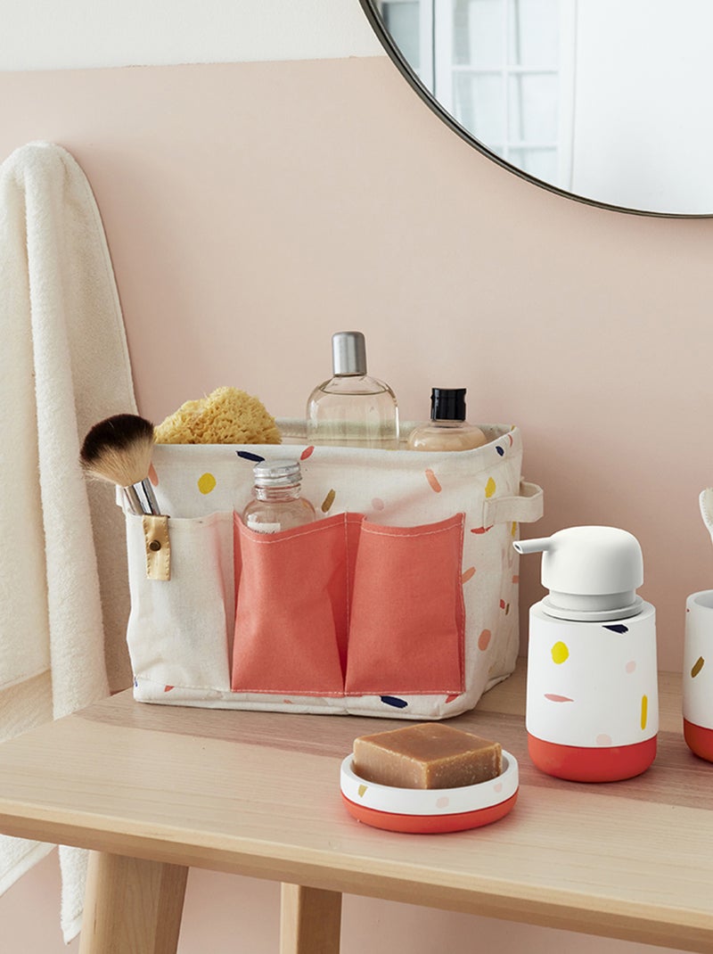 Stoffen organizer wit / roze - Kiabi