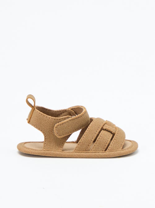 Stoffen sandalen met gekruiste bandjes - Kiabi