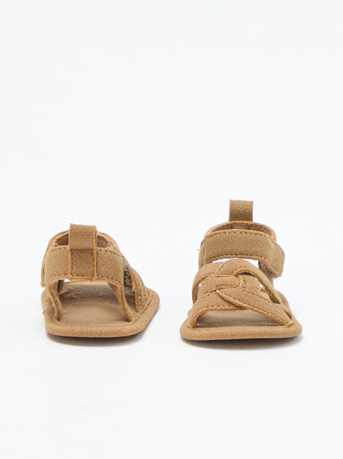 Stoffen sandalen met gekruiste bandjes - Kiabi