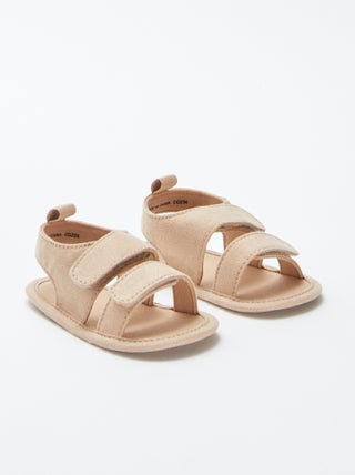 Stoffen sandalen met klittenbanden