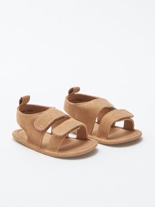 Stoffen sandalen met klittenbanden