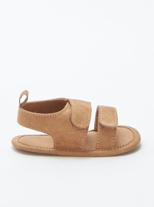 Stoffen sandalen met klittenbanden - Kiabi