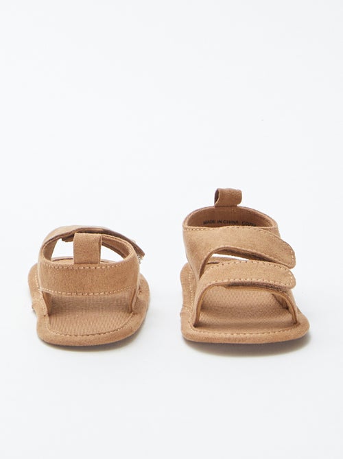 Stoffen sandalen met klittenbanden - Kiabi