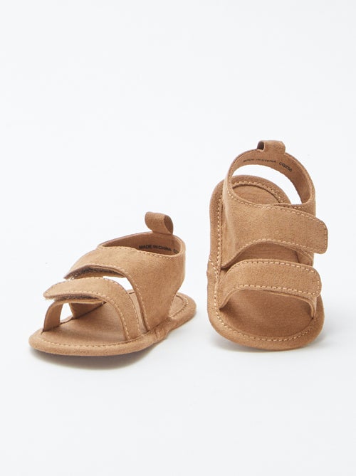 Stoffen sandalen met klittenbanden - Kiabi