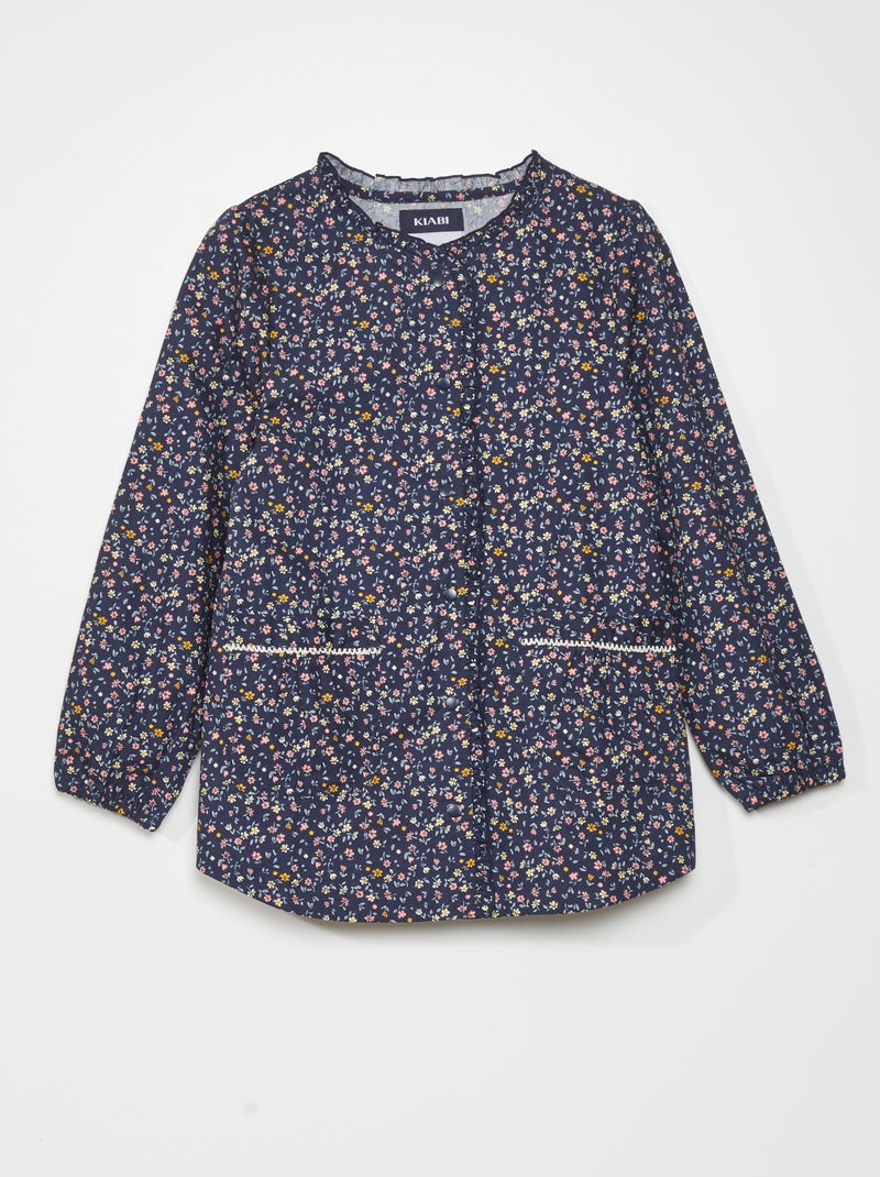 Stoffen schoolschort Blauw - Kiabi